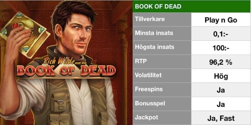 populära slotsspel - book of dead info