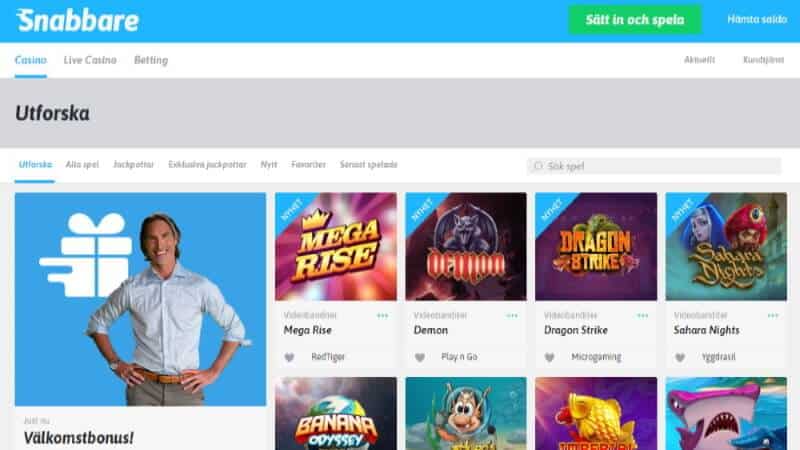 snabbare casino spelutbud slots